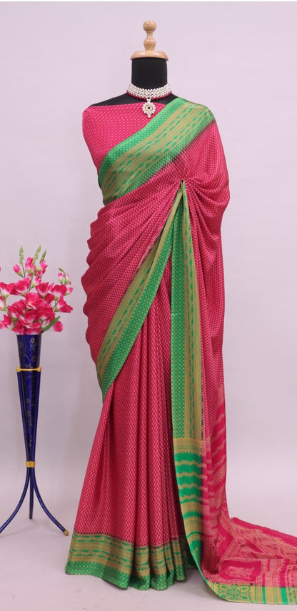 Beautiful Partywear Bollywood Fashionable Fancy Turkey Crape  silk Saree Beautiful  Indian Women Wedding Traditional Saree