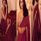 Mrunal Thakur Bollywood Style Red Colour Vichitra Silk With Fancy Border Saree Collection Images