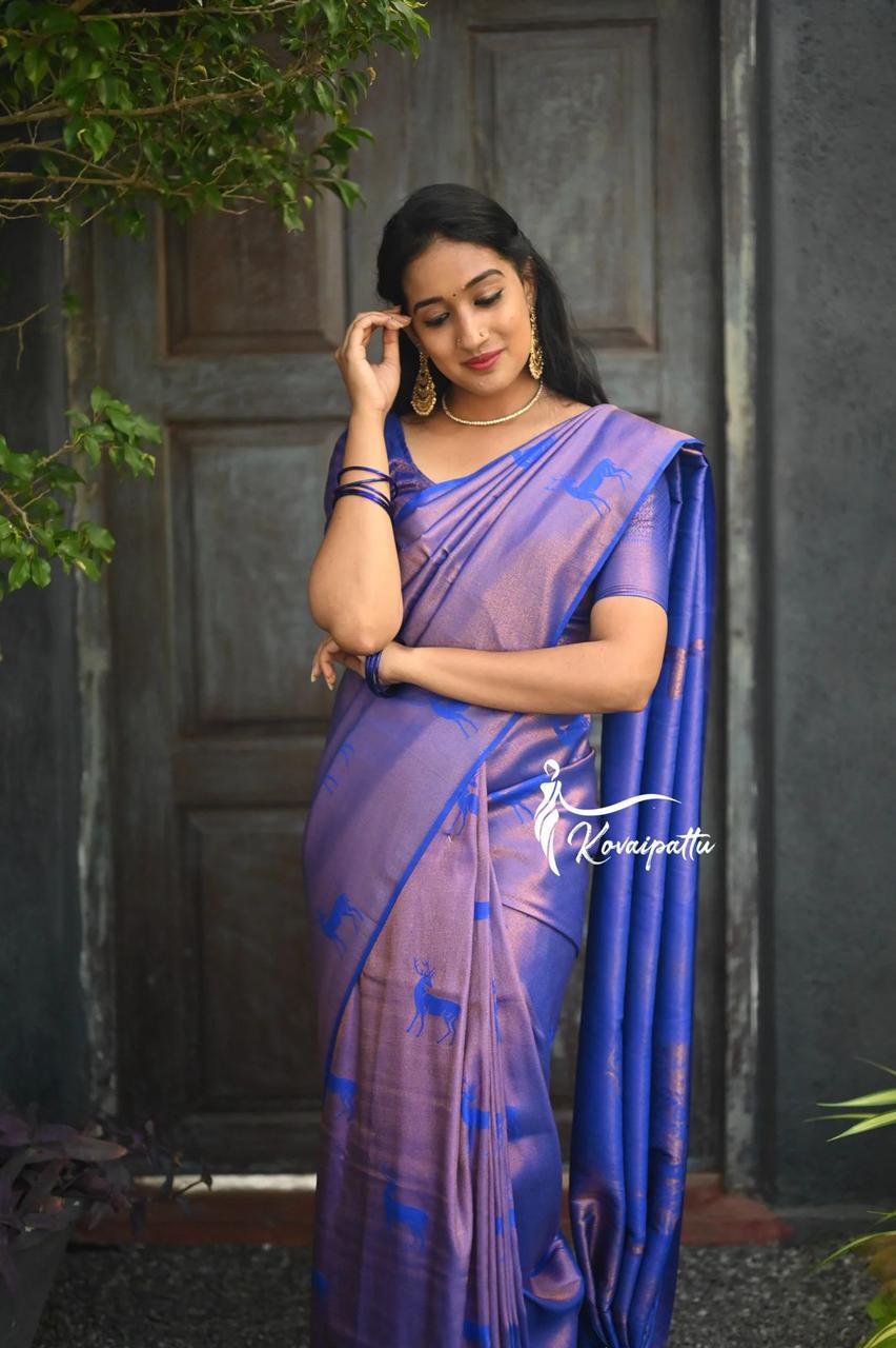 Women's Soft Lichi Silk Lightweight Casual Wear Saree With Unstiched Blouse Piece