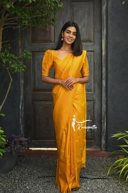 Women's Soft Lichi Silk Lightweight Casual Wear Saree With Unstiched Blouse Piece