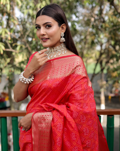 Special Edition of Pure Handloom Silk Bandhej Patola Sarees By Dealbazaars