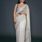 White Saree New Indian Designer Wedding Georgette Party Wear Sari Bollywood