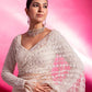 White Colour Premium Net With Fancy Milky Rainbow Sequence & Thread Work,Jhalar Border Work Saree For Women,Party Wear Saree,Designer Saree