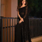 Gorgeous Black Georgette Heavy Sequin work Party Wear Saree