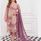 Women's Light Peach Georgette Embroidered Semi Stitched Salwar Kameez With Dupatta