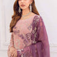 Women's Light Peach Georgette Embroidered Semi Stitched Salwar Kameez With Dupatta