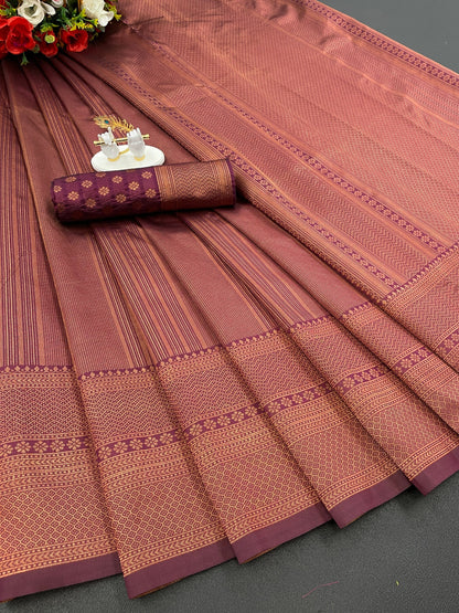 Maroon Deasigner Jacquard Festival Wear Saree For Womens