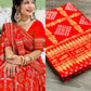 Party wear Kanjeevaram Soft Silk Red Jacquard Saree With Blouse