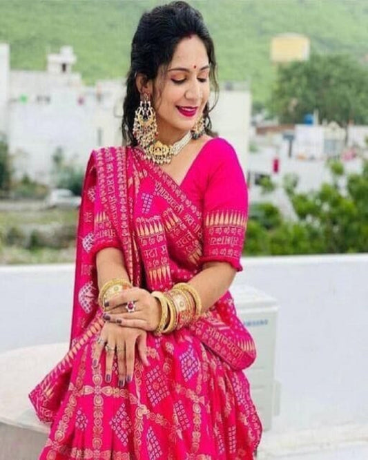 Superb Pink Color Beautiful Jacquard Work Trendy Wedding Saree