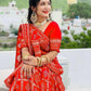 Party wear Kanjeevaram Soft Silk Red Jacquard Saree With Blouse