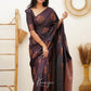 Women's Kanchipuram Banarasi Lichi Silk Kanjivaram Saree With Plain Unstitched Blouse Piece