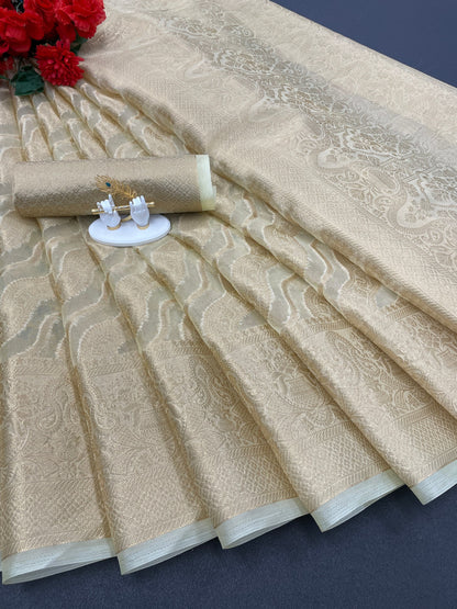 Fancy Soft Organza Silk Saree Party Wear Traditional Collection For Womens