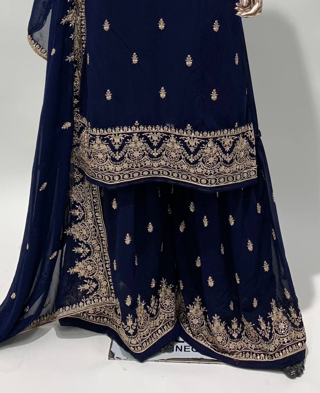 Party Wear Designer Shalwar Kameez Palazzo Suits Heavy Embroidery Worked Pakistani Indian Wedding Wear Beautiful Salwar Kameez Dupatta Dresses