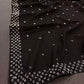 Women's Fancy Black Colour Georgette Saree With Tafeta Silk Blouse
