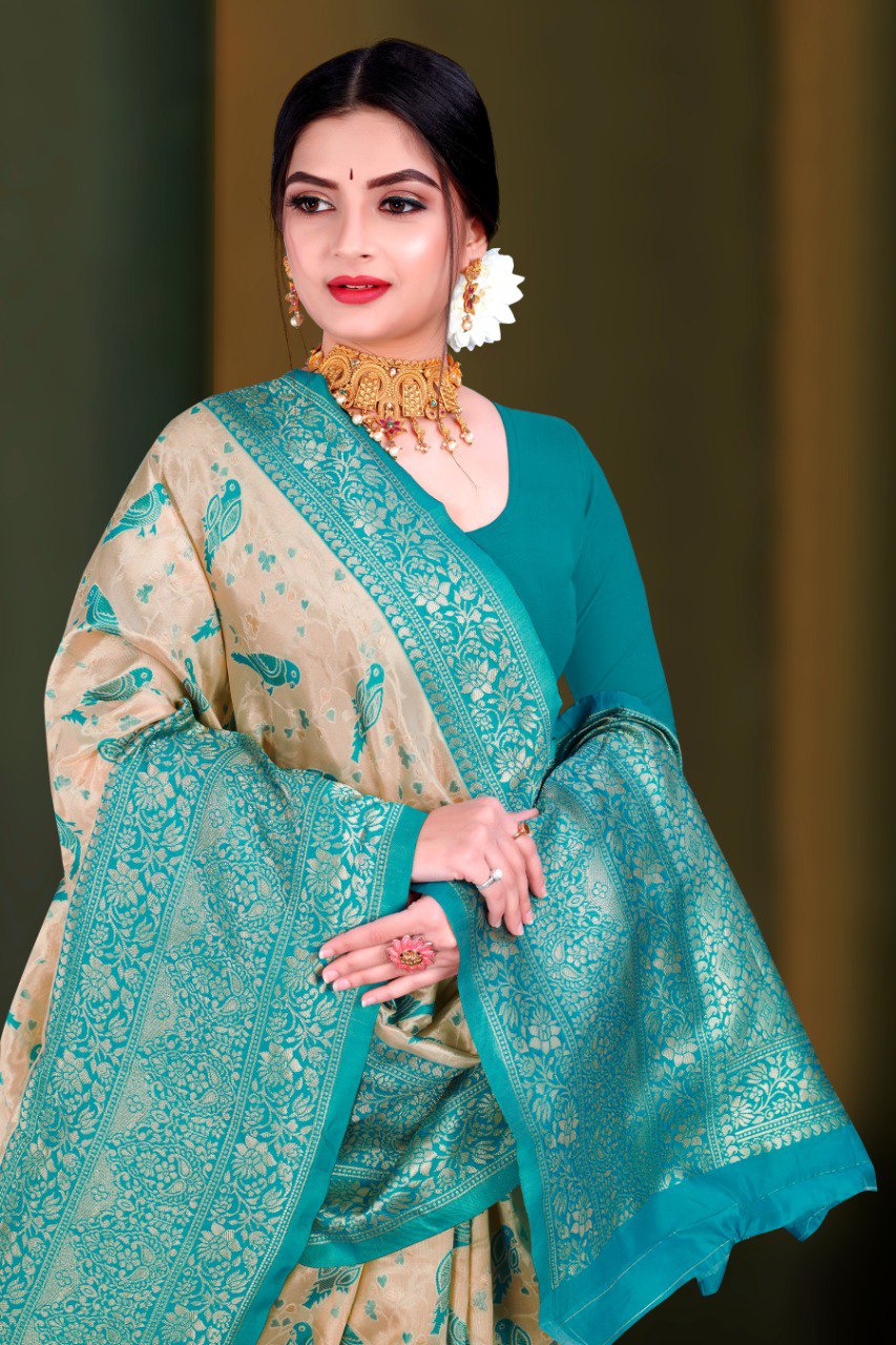 Women's Kanjeevaram Silk Saree With Woven Work Heavy Designer Wedding Wear Best Banarasi Silk Saree