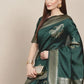 Pink Woven Kanjivaram Banarasi Jacquard Silk Saree with Golden Zari Work , Pure Silk Saree  For Womens