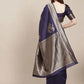 Pink Woven Kanjivaram Banarasi Jacquard Silk Saree with Golden Zari Work , Pure Silk Saree  For Womens