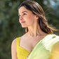 Alia Bhatt Style Yellow Saree with Blouse Colorful saree For Women and Girls Digital Printed Saree
