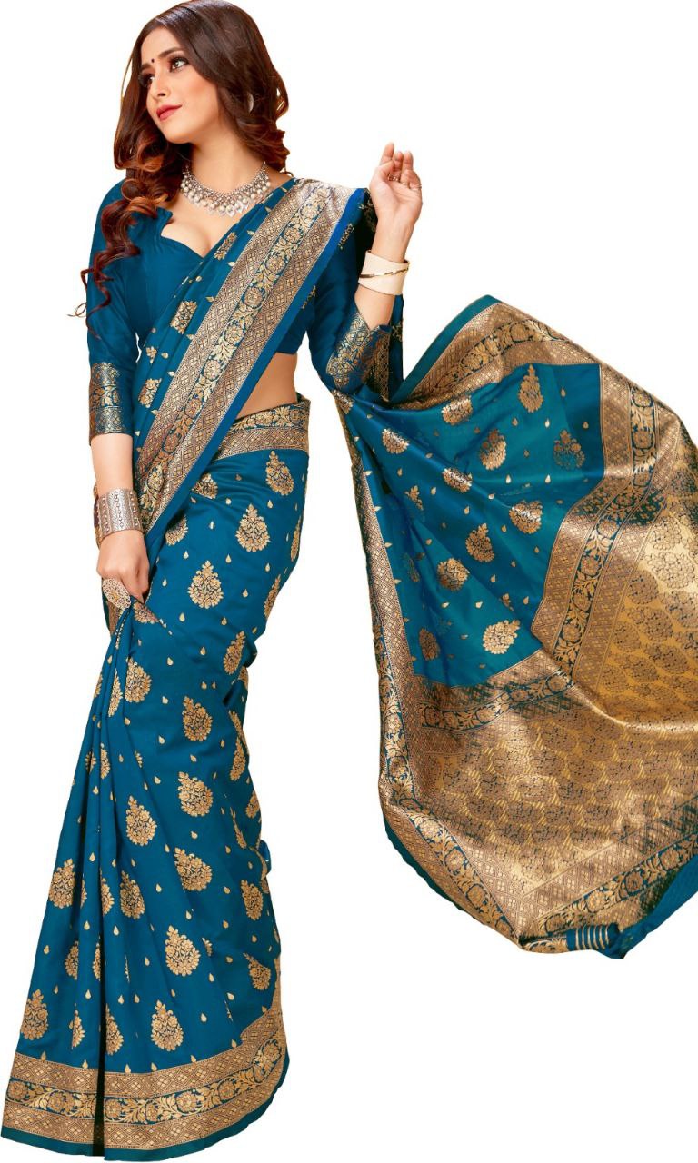 INDIAN TRADITIONAL WEAR COLLECTION BEAUTIFUL STYLISH FANCY COLORFUL PARTY WEAR & OCCASIONAL WEAR BANARASI SILK SAREES