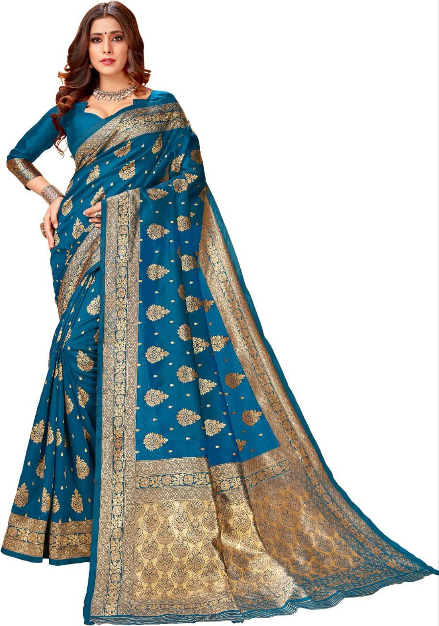 INDIAN TRADITIONAL WEAR COLLECTION BEAUTIFUL STYLISH FANCY COLORFUL PARTY WEAR & OCCASIONAL WEAR BANARASI SILK SAREES