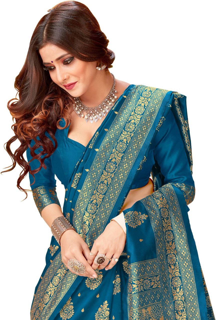 INDIAN TRADITIONAL WEAR COLLECTION BEAUTIFUL STYLISH FANCY COLORFUL PARTY WEAR & OCCASIONAL WEAR BANARASI SILK SAREES