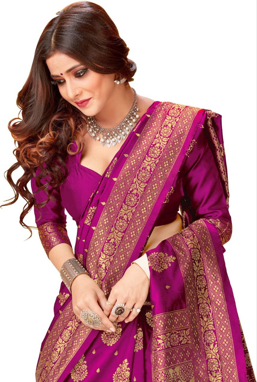 INDIAN TRADITIONAL WEAR COLLECTION BEAUTIFUL STYLISH FANCY COLORFUL PARTY WEAR & OCCASIONAL WEAR BANARASI SILK SAREES