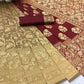 New Jacquard Casual Wear Fancy Half Half Silk Saree, With Blouse Piece, 5.5 M (Separate Blouse Piece)