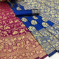 New Jacquard Casual Wear Fancy Half Half Silk Saree, With Blouse Piece, 5.5 M (Separate Blouse Piece)