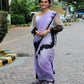 Bollywood celebrity wear lavender color faux georgette saree for women, printed saree for wedding, stylish party wear designer saree