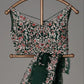 Wedding Wear Green Color Embroidery Lace Border Organza Saree With Mono Silk Blouse