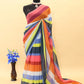 Designer Bollywood Style Multicolor Georgette saree Sabyasachi inspired saree With Beutiful Shining Blouse Piece