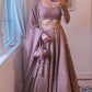 Light Purple Georgette Lehenga Choli With Embroidery Sequence Work And Georgette Dupatta For Women , Bridesmaid Lehenga