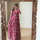 Beautiful Women Georgette Floral Printed V-Neck Anarkali Gown Dress For Girls & Women