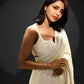 White Designer party wear bollywood indian style Reception wear fancy sequence work saree for women