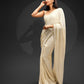 White Designer party wear bollywood indian style Reception wear fancy sequence work saree for women