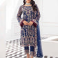 NAVY BLUE PAKISTANI WEDDING COLLECTION FAUX GEORGETTE FABRIC WITH EMBROIDERY WORK SEMI STITCHED SALWAR KAMEEZ SUIT