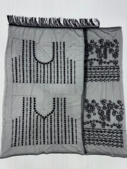 Heavy Quality Butterfly Net Heavy 5mm Sequins Embroidery work in Saree | 4.4 Mtr Work | Blouse of Net With Heavy Embroidery