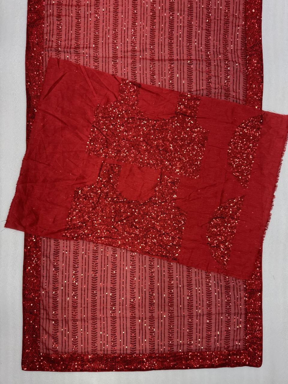 New Bollywood BlockBuster Design Launching 5MM Sequins & Multi Embroidery Work Saree | 4.4 Mtr Work | Blouse-Heavy Embroidery Work