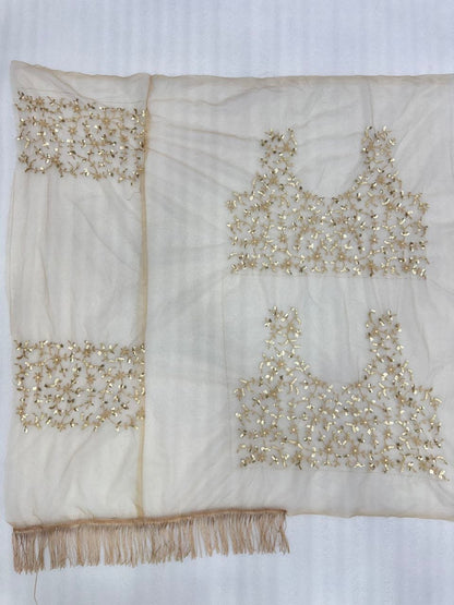 New Trending Bollywood Heavy Quality Butterfly Net 5mm Sequins Embroidery work in Saree | 4.4 Mtr Work | Blouse Of Net With Heavy Embroidery With Sleeves