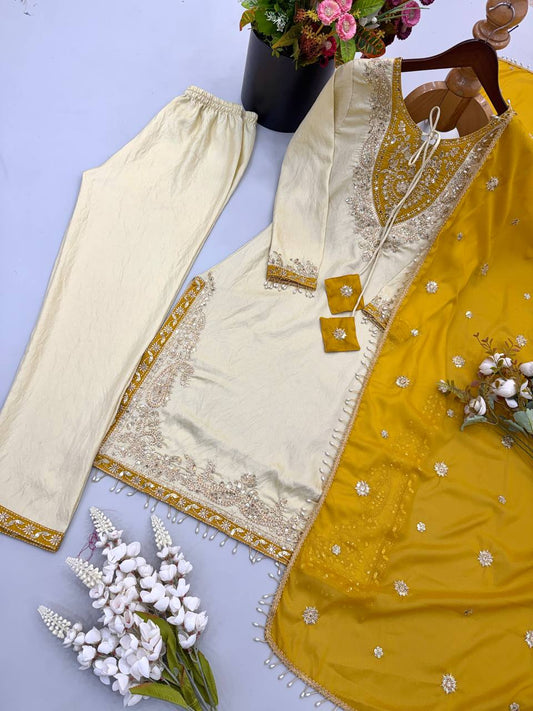 Women’s Ethnic Wear Embroidery Sequence work Fully Stitched Ready to Wear Dress