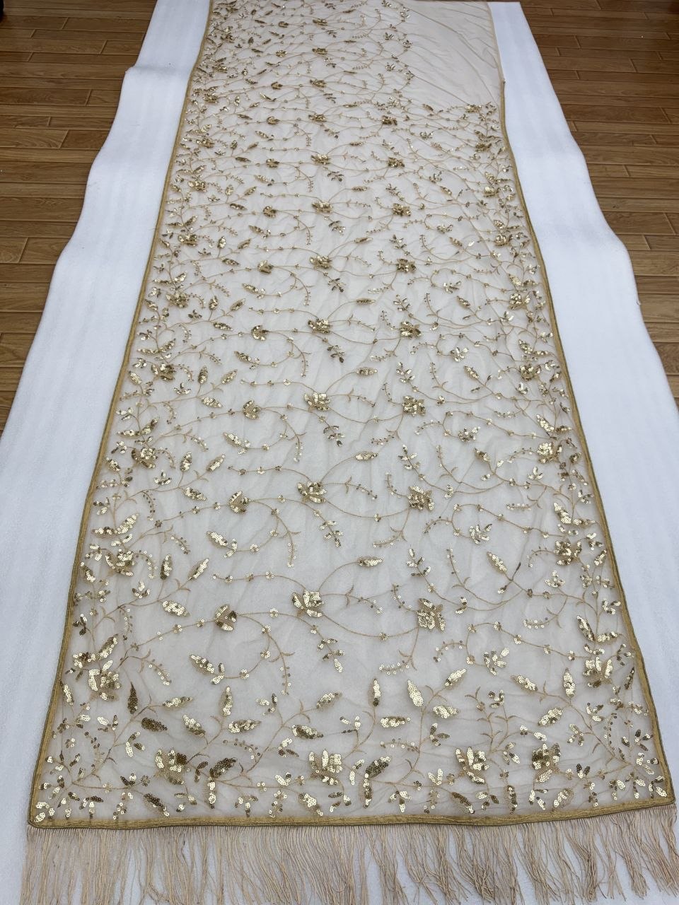 New Trending Bollywood BlockBuster Sequins Design Heavy Quality Butterfly Net Heavy 5mm Sequins & Multy Thread Embroidery work in Saree | 4.4 Mtr Work | Beautiful Zalar Attached in Pallu & blouse