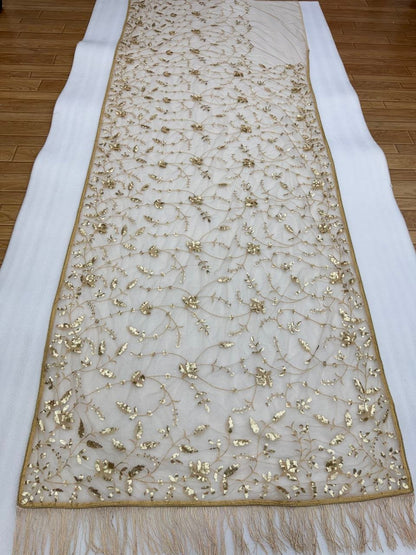 New Trending Bollywood BlockBuster Sequins Design Heavy Quality Butterfly Net Heavy 5mm Sequins & Multy Thread Embroidery work in Saree | 4.4 Mtr Work | Beautiful Zalar Attached in Pallu & blouse