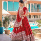 Elephant Embroidery Faux Georgette Silk Lehenga Choli Set with Dupatta (Zari & Sequin Work)