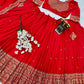 Elephant Embroidery Faux Georgette Silk Lehenga Choli Set with Dupatta (Zari & Sequin Work)
