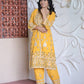 Elegant Faux Georgette Silk Sequin Embroidered Kurti Set with Sequin Embroidery & Lace Dupatta
