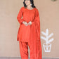 Elegant Natural Silk Plain Kurta Set with Micro Silk Lining & Matching Dupatta