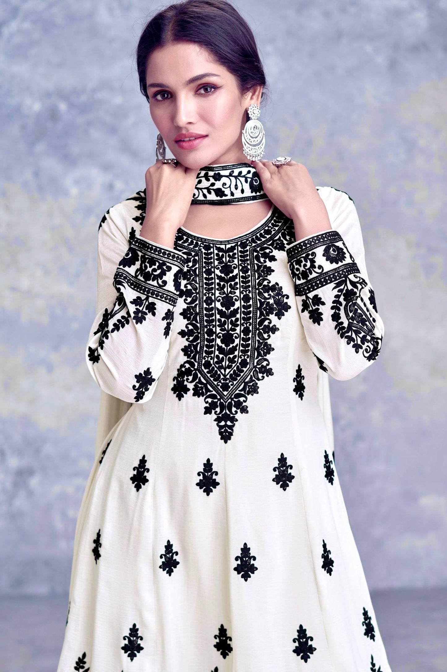 Designer Heavy Pure Faux Georgette Silk Sharara Set with Dupatta – Multi-Needle Sequins Embroidery