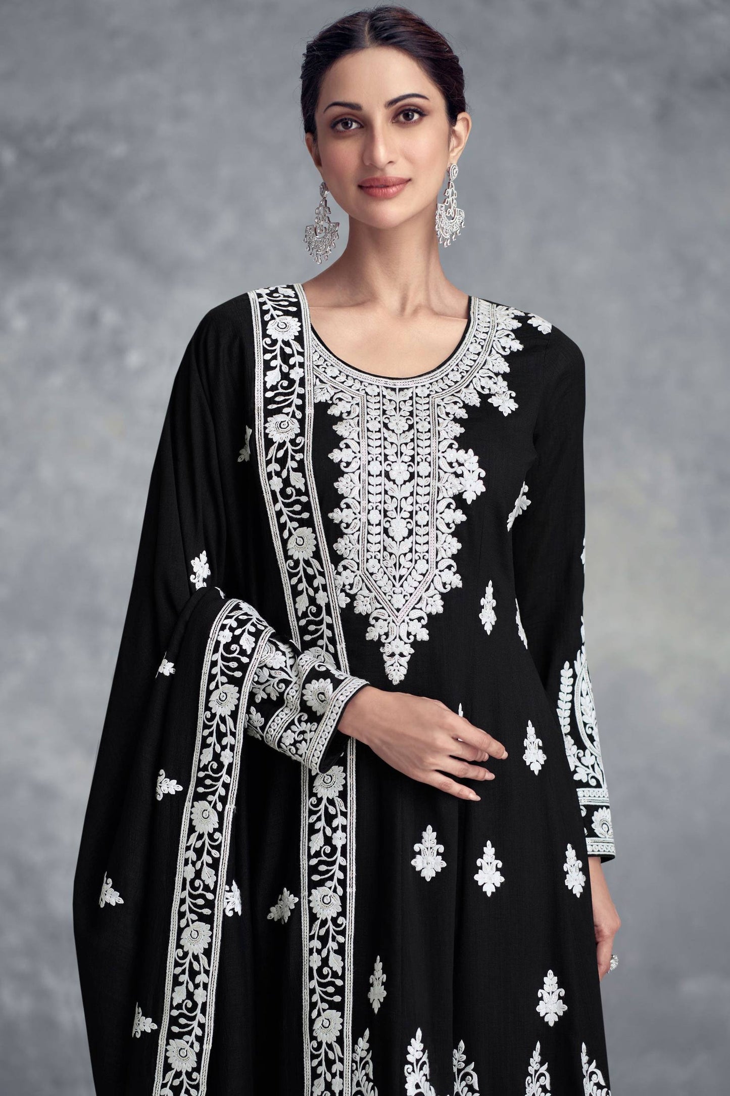 Designer Heavy Pure Faux Georgette Silk Sharara Set with Dupatta – Multi-Needle Sequins Embroidery