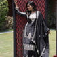 Chinon Silk Kurta & Plazzo Set with Heavy Embroidered Lace Dupatta & Multi-Sequin Work