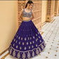 Designer Heavy Chinon Silk Embroidered Unstitched Lehenga Choli with Sequins Work & Dupatta Party & Wedding Wear for Women